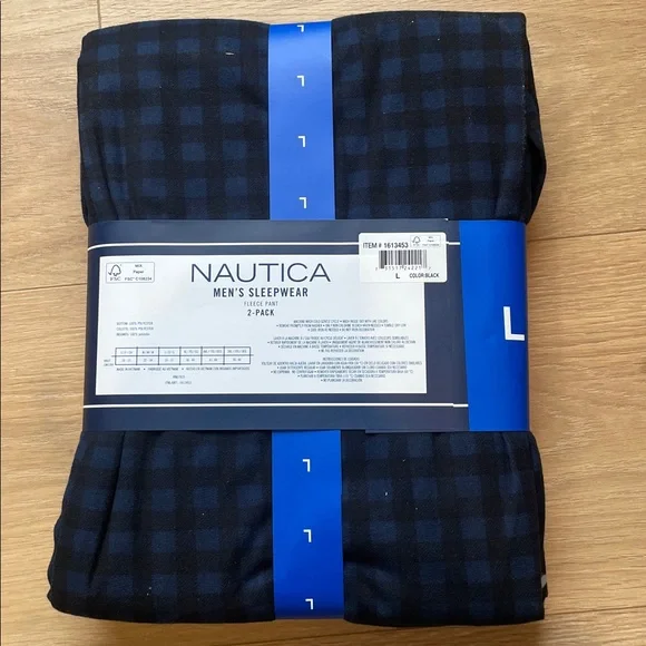 Nautica Men's Fleece Sleepwear Pants 2-Pack - Picture 2 of 4